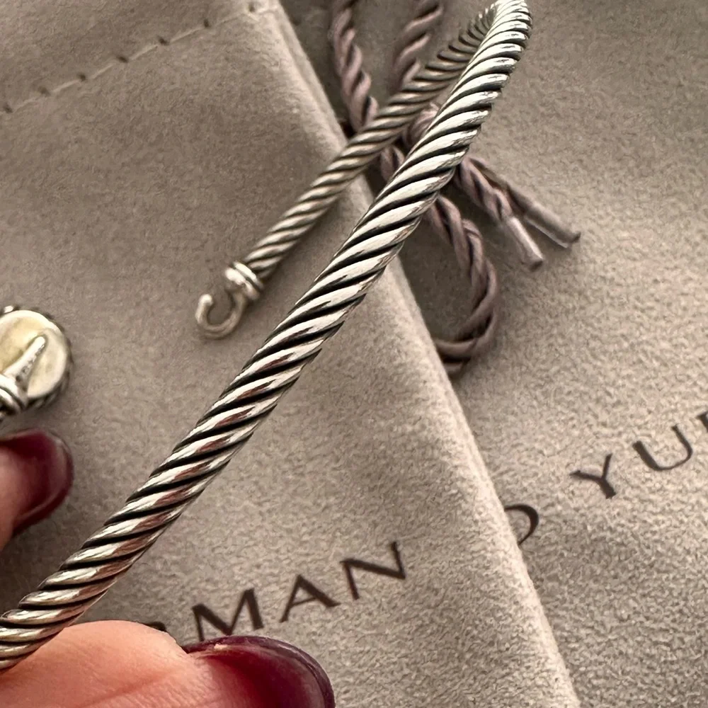 🩷David Yurman Silver Bracelet with amethyst Châtelaine Bracelet silver 925 - Picture 9 of 11